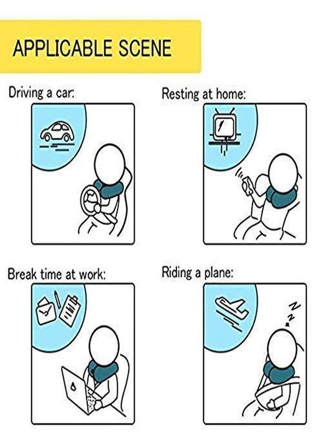 HOMENITY هومينيتي® - وسادة رقبة للسفر تُحمل على الظهر، وسادة قابلة للنفخ يدوياً وتلقائياً على شكل حرف U - Image 5